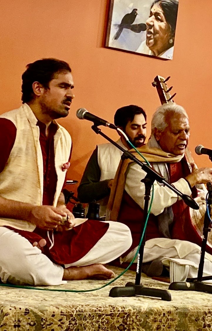 Priyal Maheshwari singing in an ensemble performance